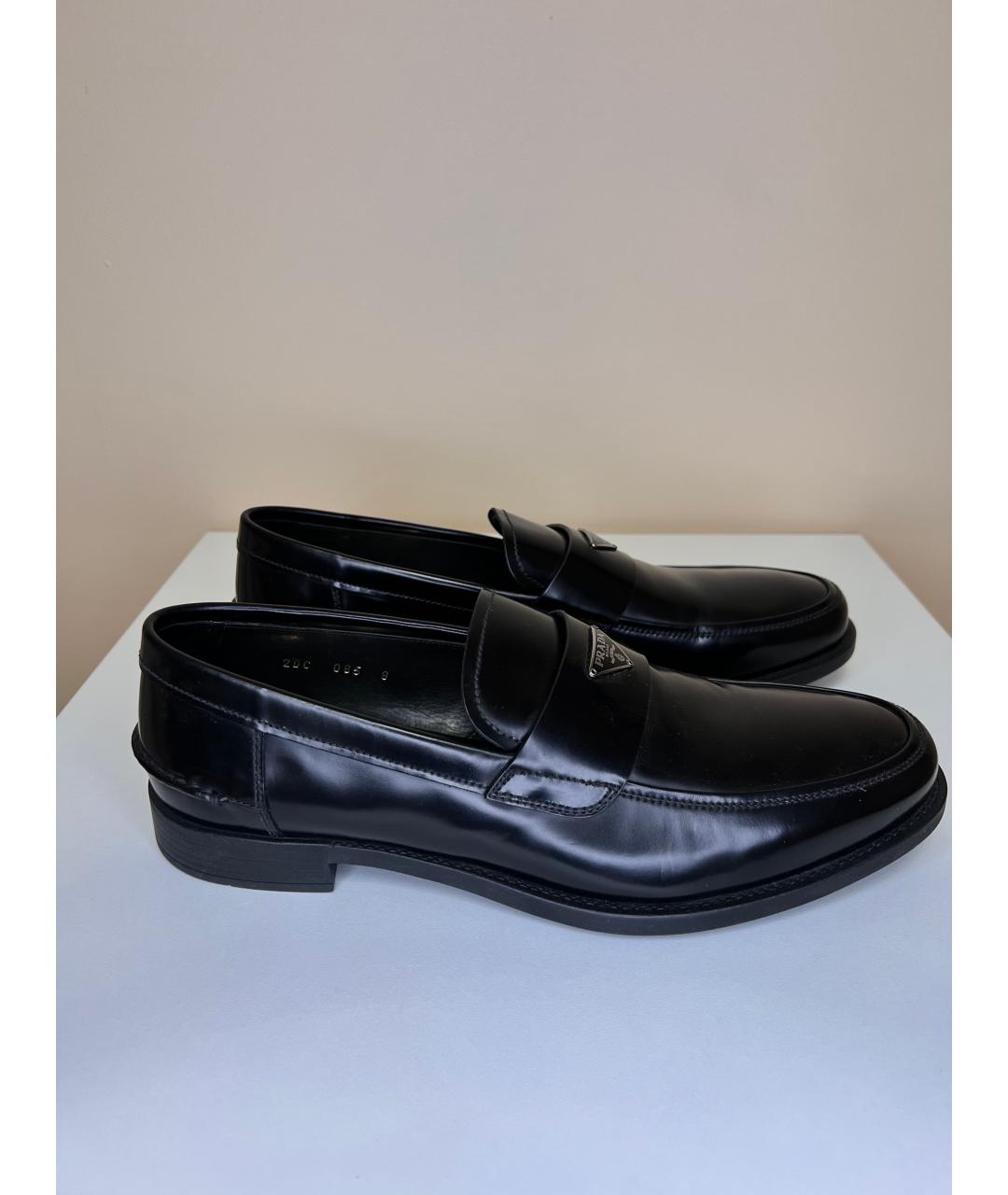 PRADA Черные лоферы из лакированной кожи, фото 8