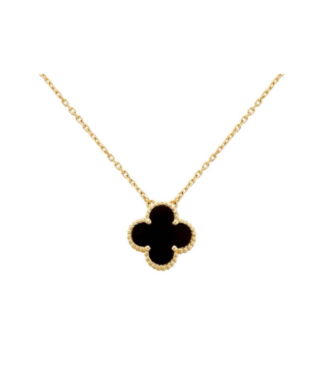 VAN CLEEF & ARPELS Черная подвеска из желтого золота, фото 4