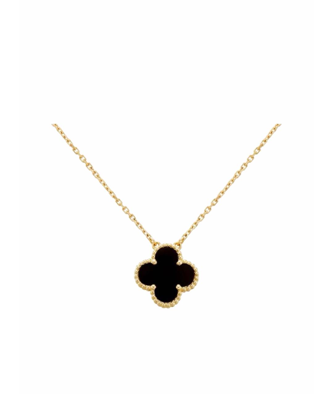 VAN CLEEF & ARPELS Черная подвеска из желтого золота, фото 1