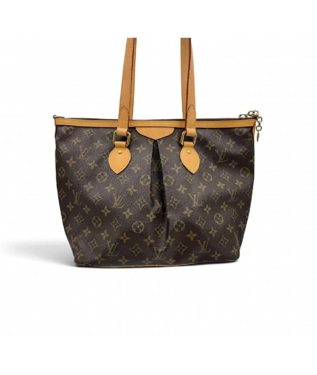 LOUIS VUITTON Коричневая сумка тоут из канвы, фото 8