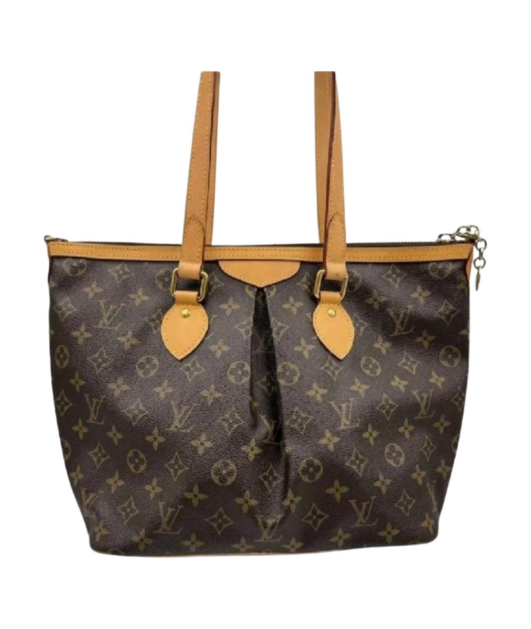 LOUIS VUITTON Коричневая сумка тоут из канвы, фото 1