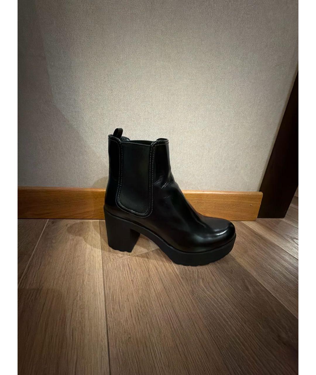 PRADA Черные ботильоны из лакированной кожи, фото 5