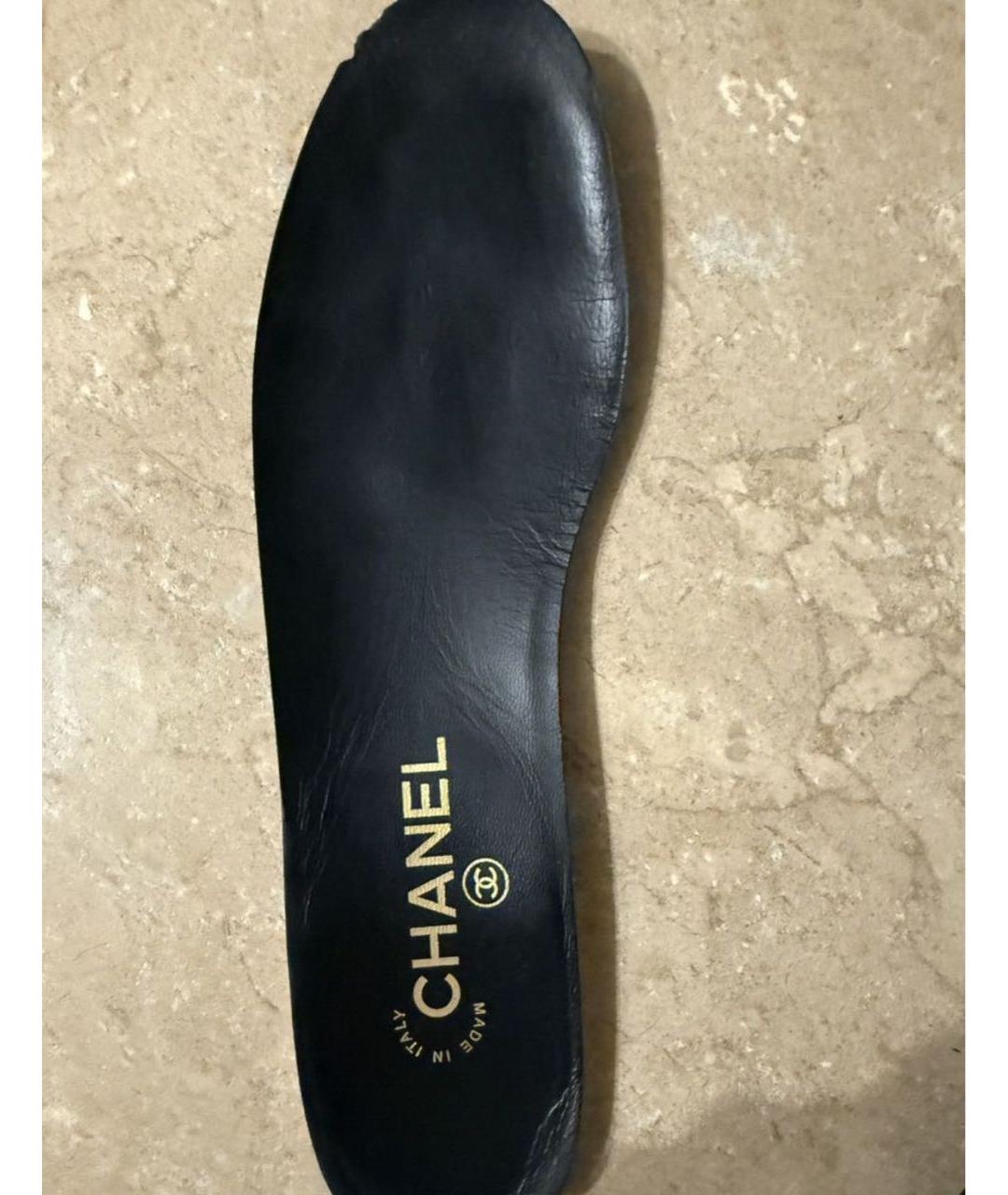 CHANEL Черные кожаные сапоги, фото 6