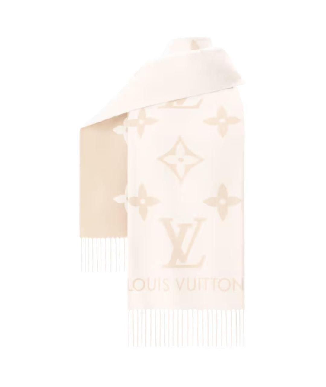 LOUIS VUITTON Бежевый шарф, фото 2