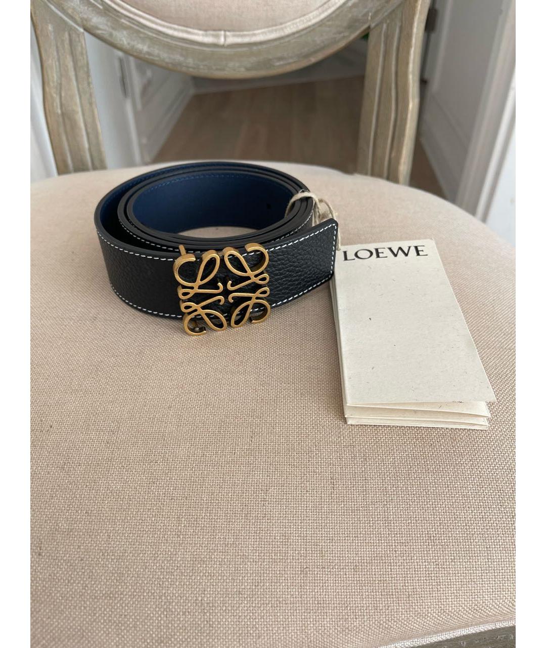 LOEWE Черный кожаный ремень, фото 9