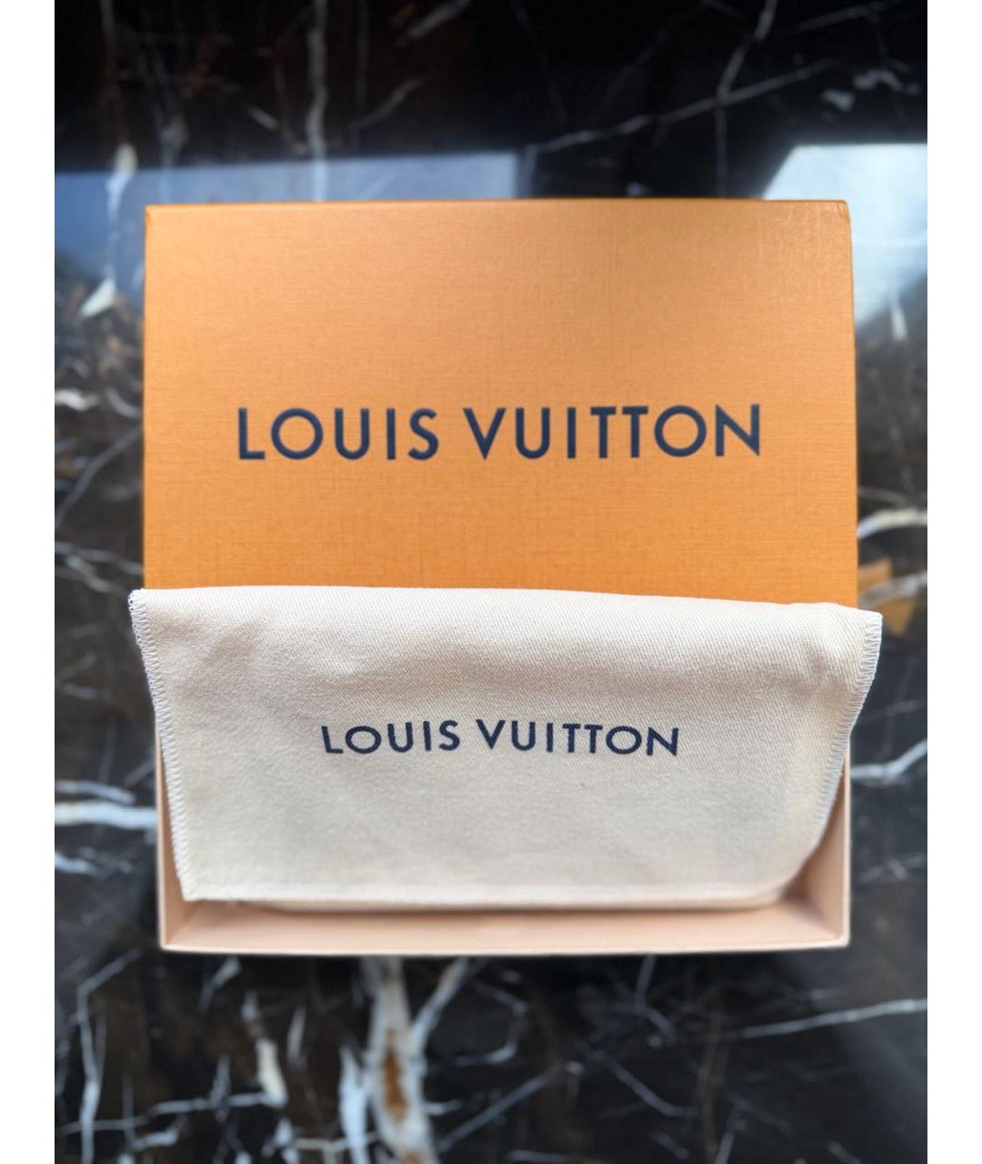 LOUIS VUITTON Синий кожаный кардхолдер, фото 6