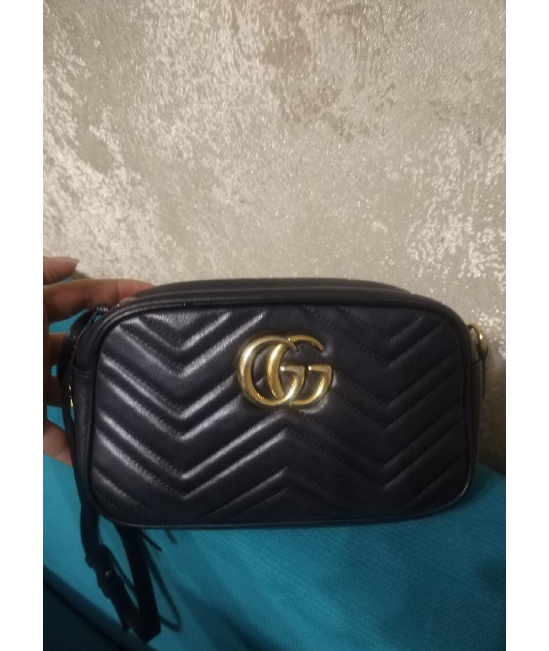 GUCCI Черная кожаная сумка через плечо, фото 8