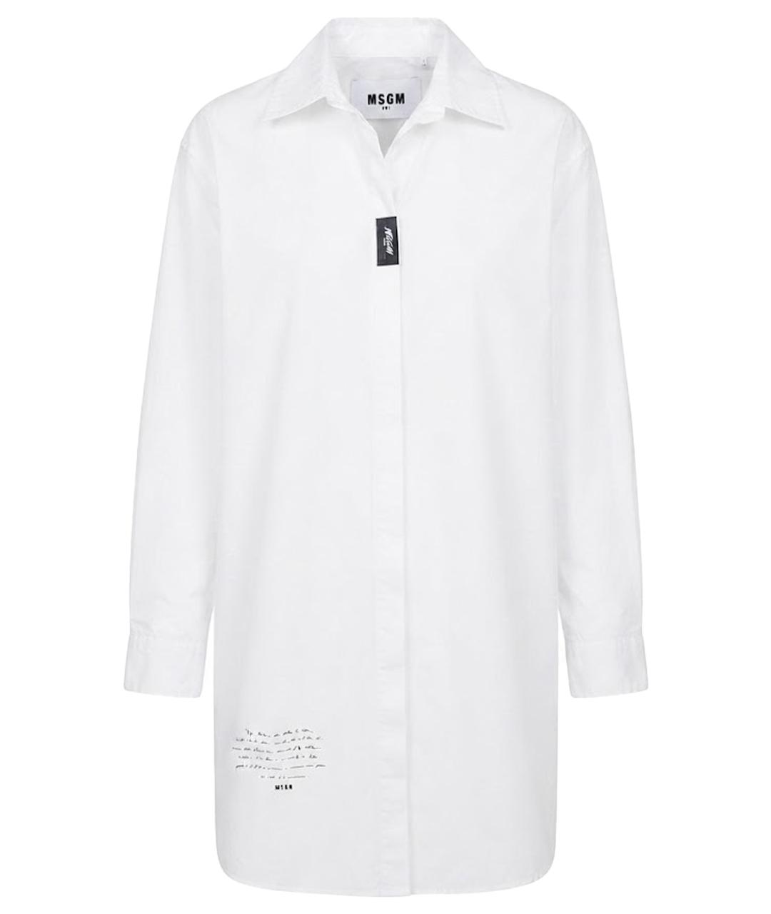 MSGM Белая хлопковая рубашка/блузка, фото 1