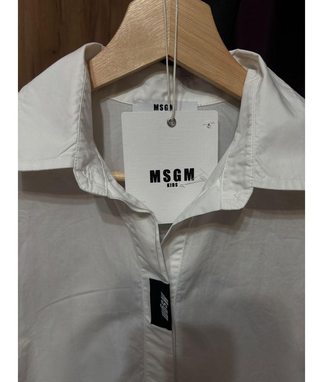 MSGM Белая хлопковая рубашка/блузка, фото 3