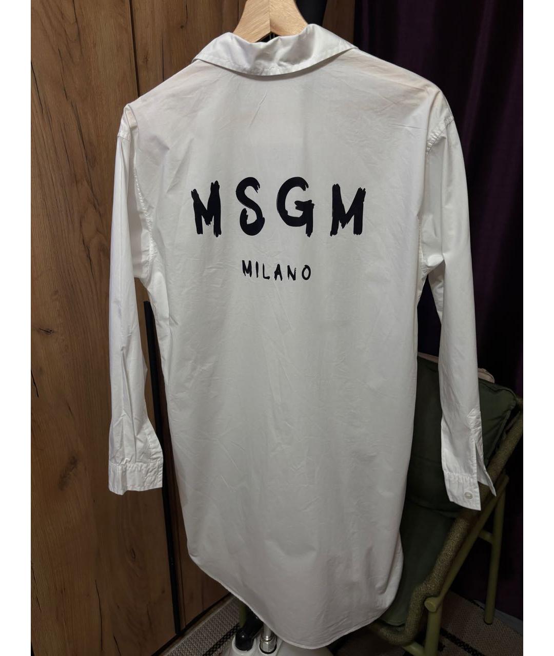 MSGM Белая хлопковая рубашка/блузка, фото 2