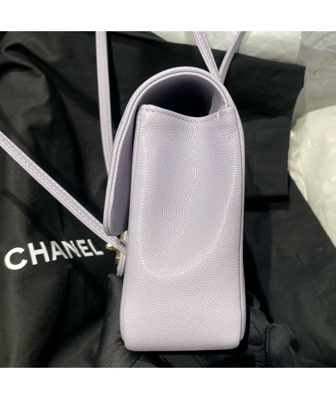 CHANEL Фиолетовая кожаная сумка через плечо, фото 6