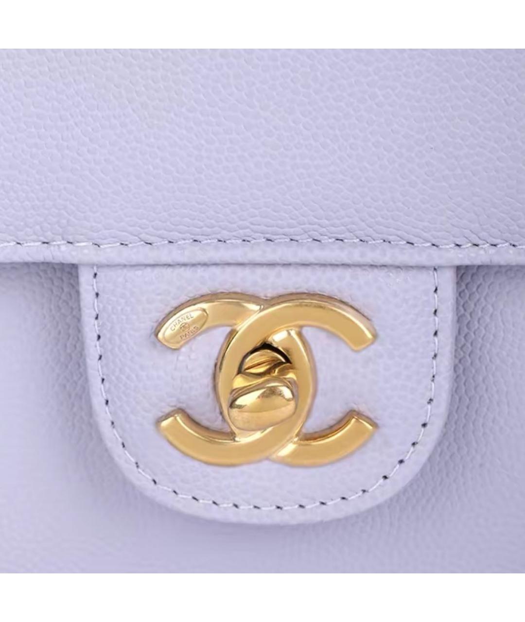 CHANEL Фиолетовая кожаная сумка через плечо, фото 4