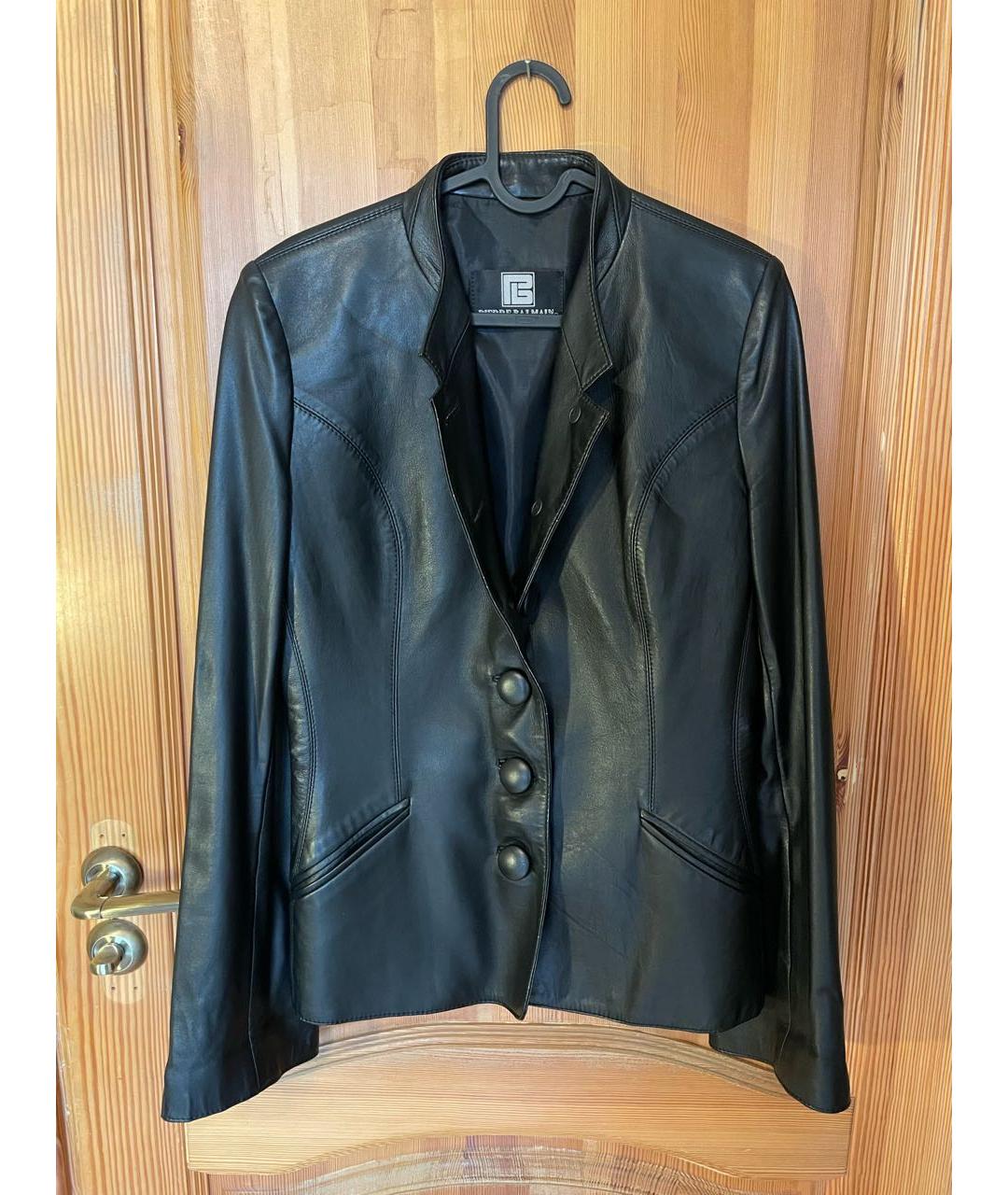 PIERRE BALMAIN Черная кожаная куртка, фото 5
