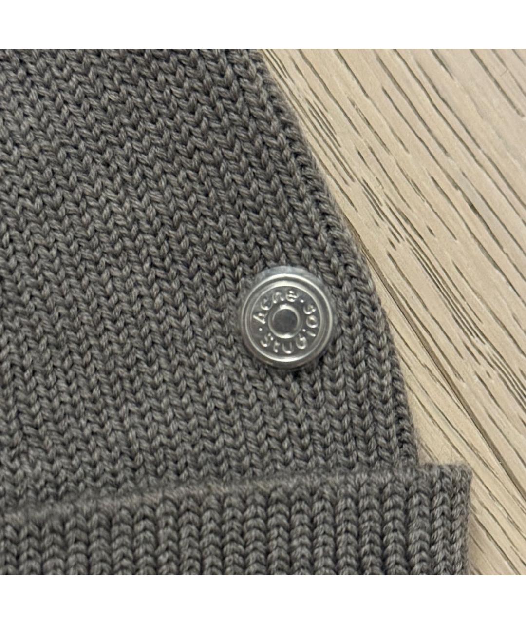 ACNE STUDIOS Серая шерстяная шапка, фото 3