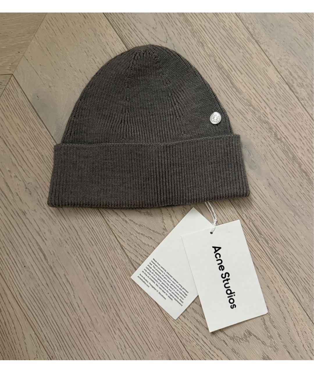 ACNE STUDIOS Серая шерстяная шапка, фото 5