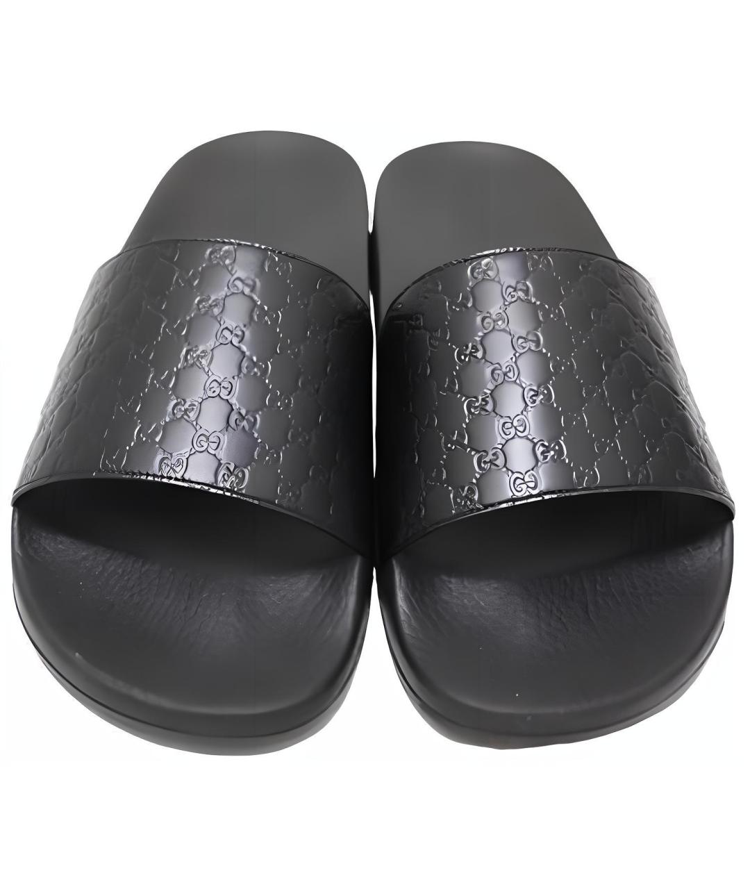 GUCCI Черные шлепанцы, фото 5