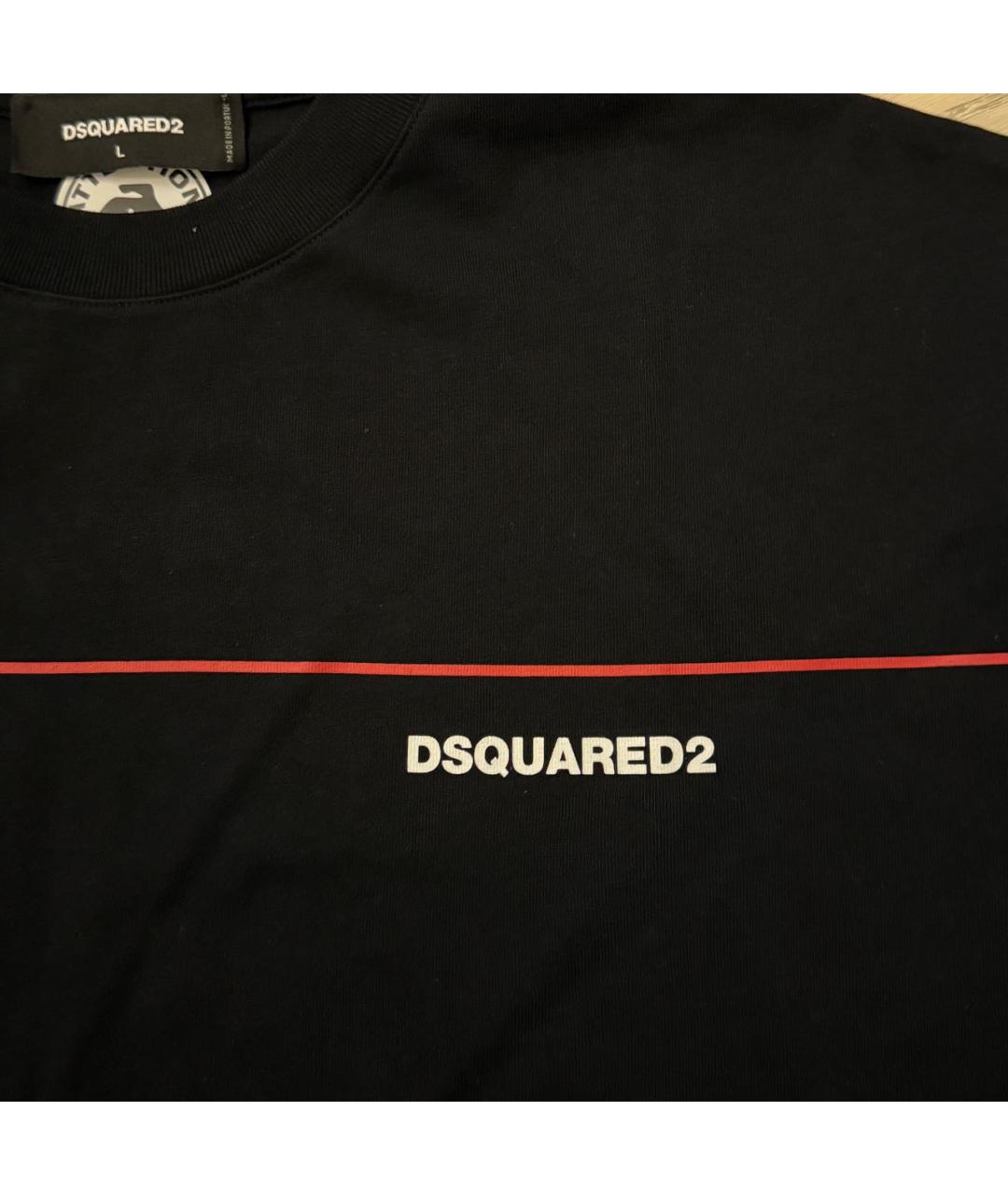 DSQUARED2 Черная хлопковая футболка, фото 4