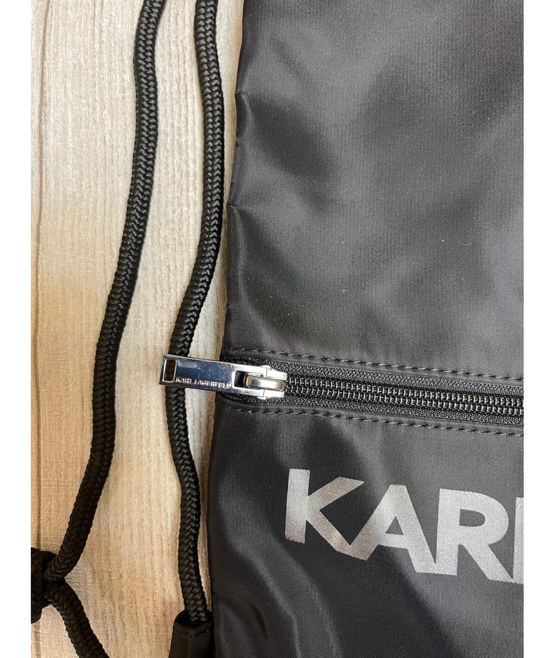 KARL LAGERFELD Черный синтетический рюкзак, фото 2