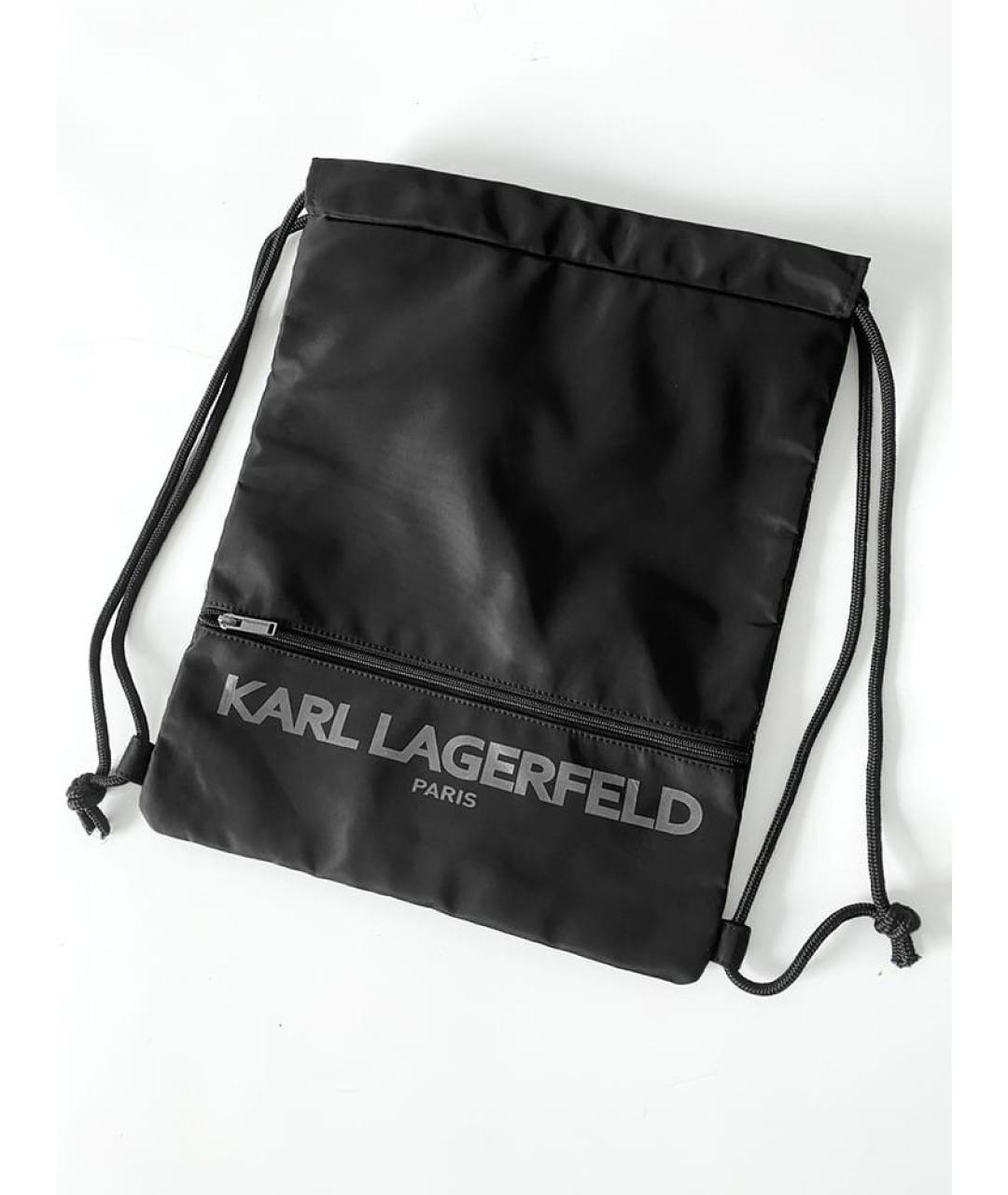 KARL LAGERFELD Черный синтетический рюкзак, фото 6