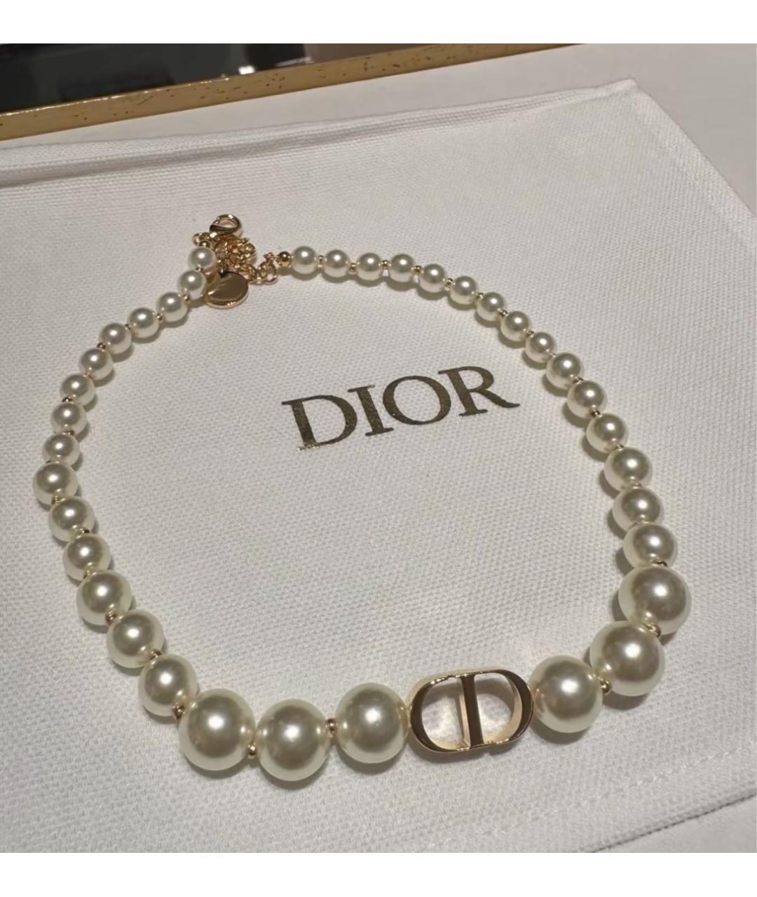 CHRISTIAN DIOR Золотое жемчужное колье, фото 4