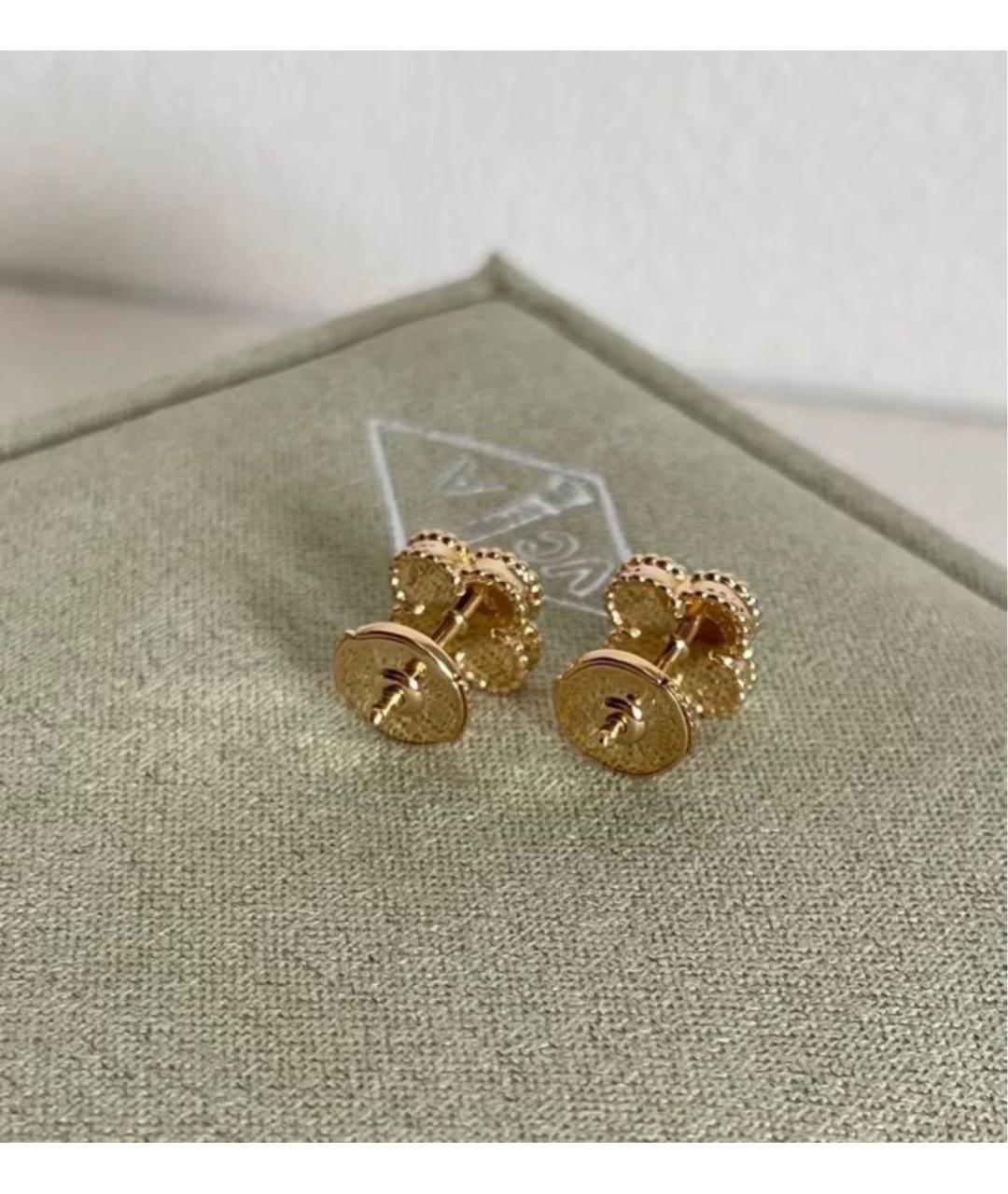 VAN CLEEF & ARPELS Белые серьги из желтого золота, фото 5