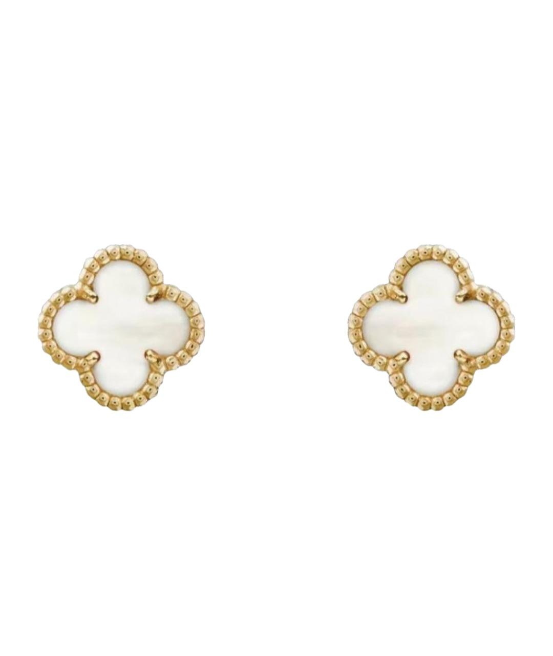 VAN CLEEF & ARPELS Белые серьги из желтого золота, фото 1