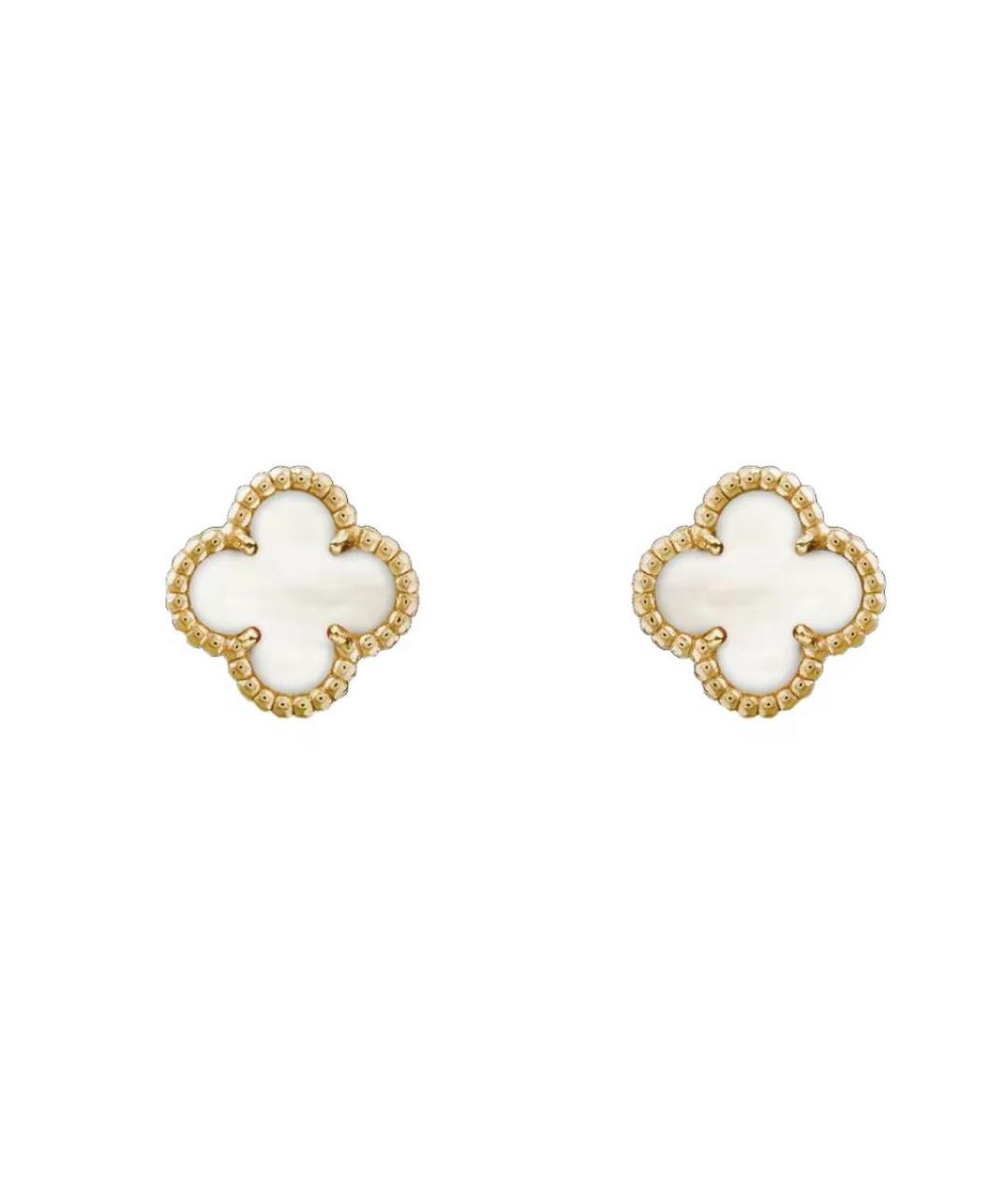VAN CLEEF & ARPELS Белые серьги из желтого золота, фото 7