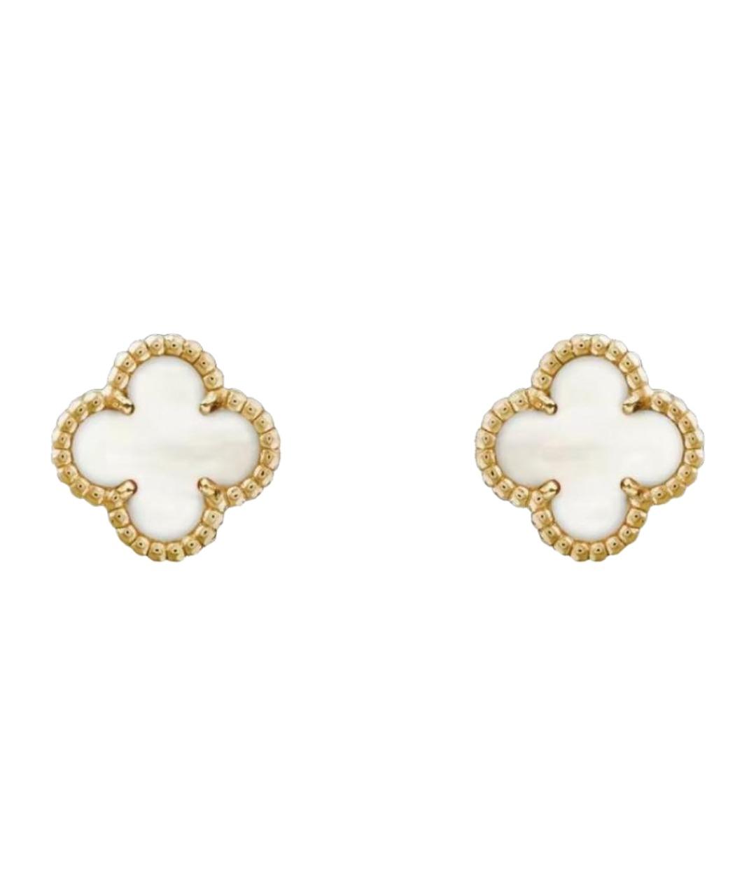 VAN CLEEF & ARPELS Белые серьги из желтого золота, фото 8