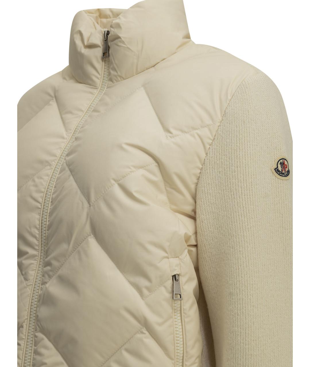 MONCLER Белый шерстяной кардиган, фото 3