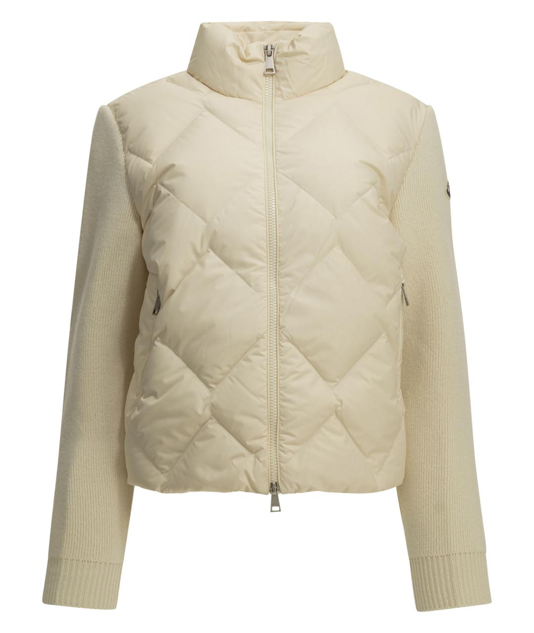 MONCLER Белый шерстяной кардиган, фото 1