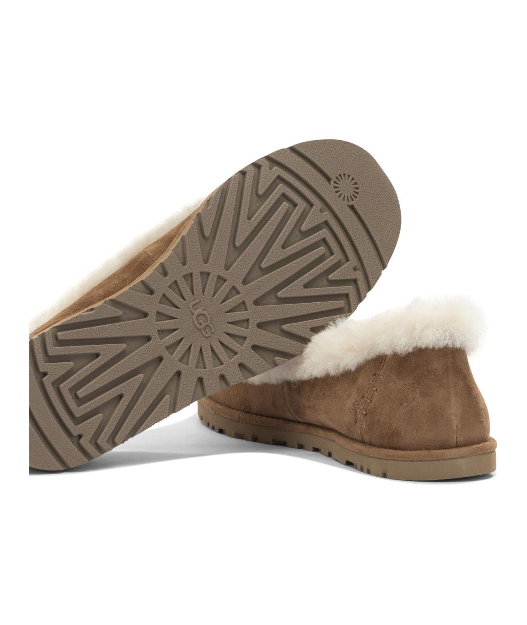 UGG Коричневые замшевые балетки, фото 5