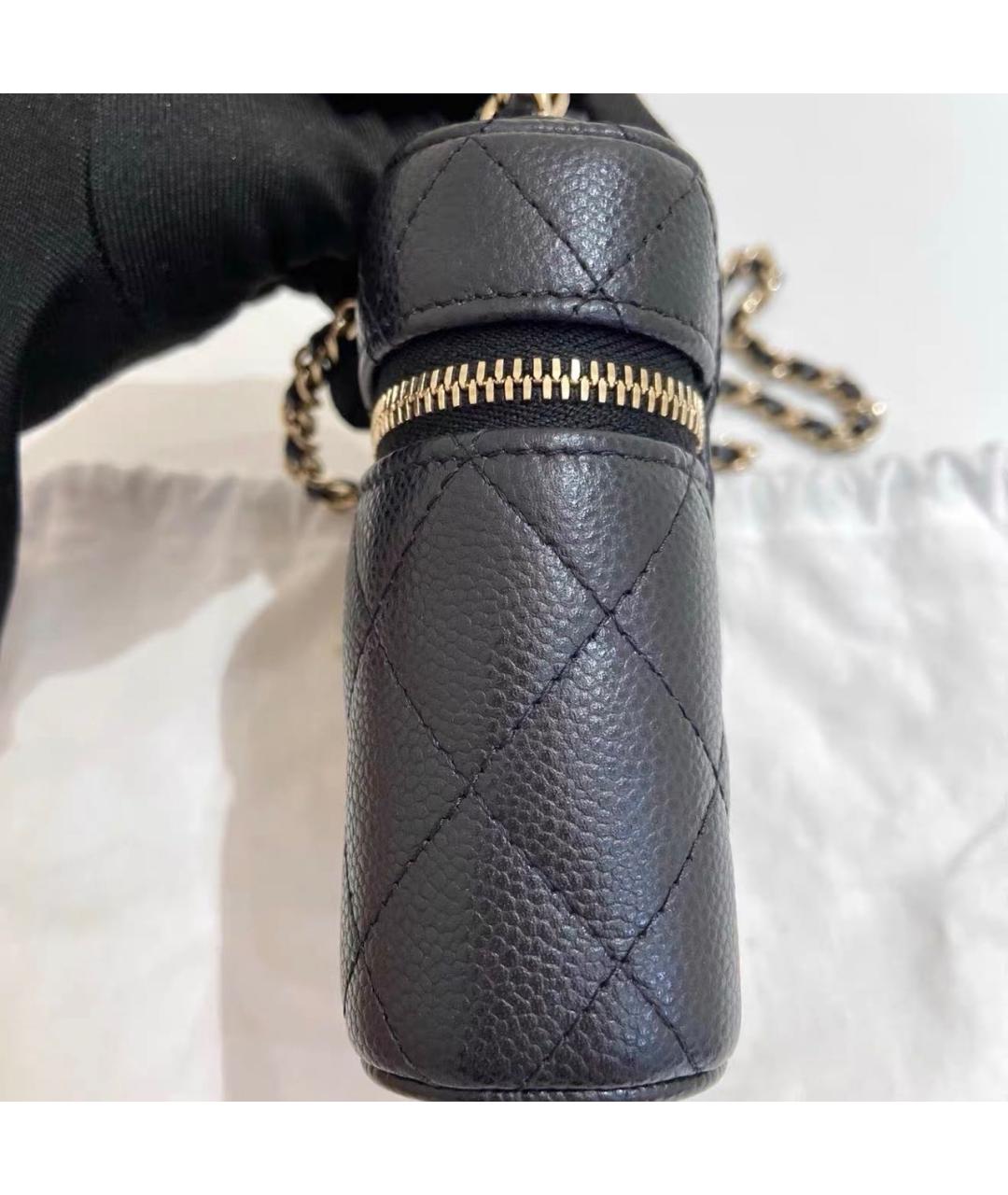 CHANEL Черная кожаная сумка через плечо, фото 4