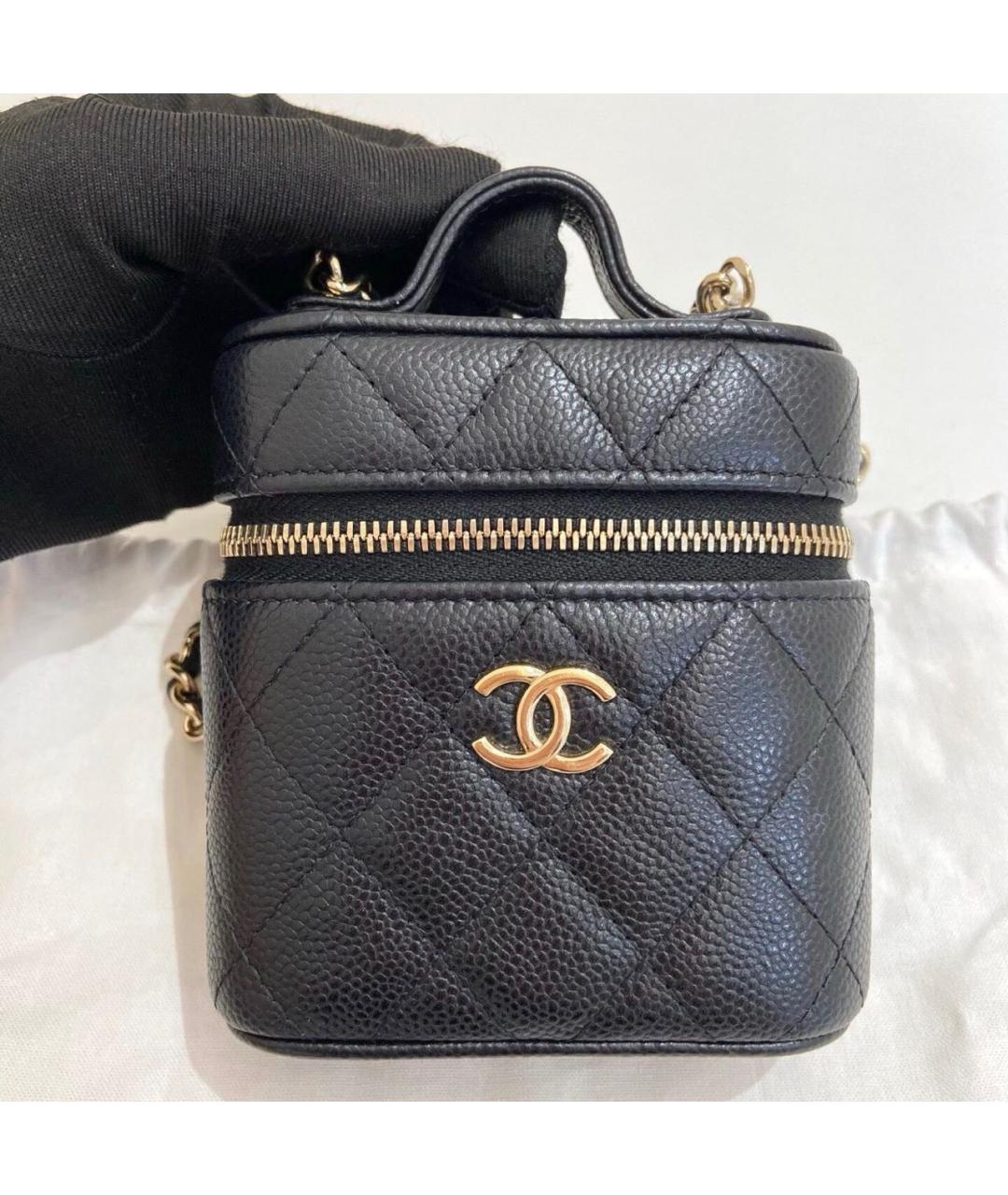 CHANEL Черная кожаная сумка через плечо, фото 8