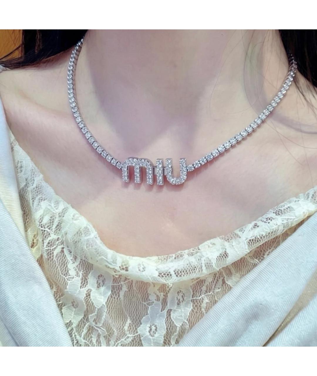 MIU MIU Серебряное колье, фото 4