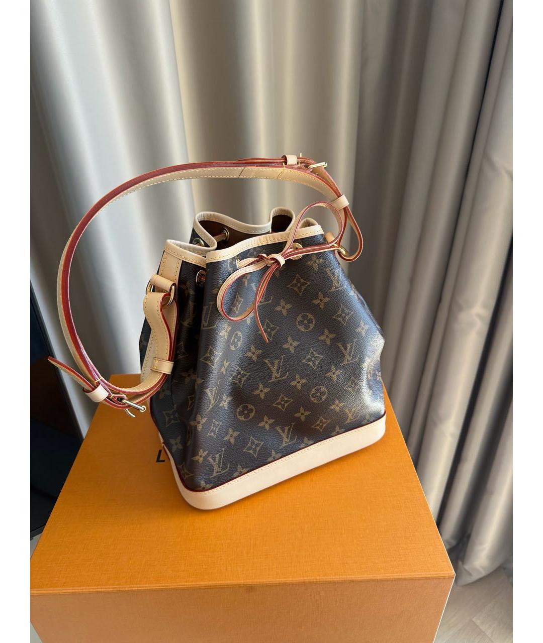 LOUIS VUITTON Коричневая сумка через плечо из канвы, фото 2