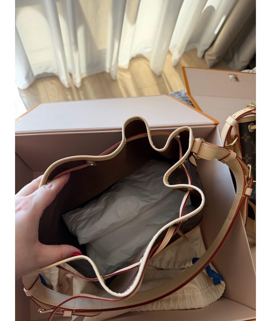 LOUIS VUITTON Коричневая сумка через плечо из канвы, фото 6