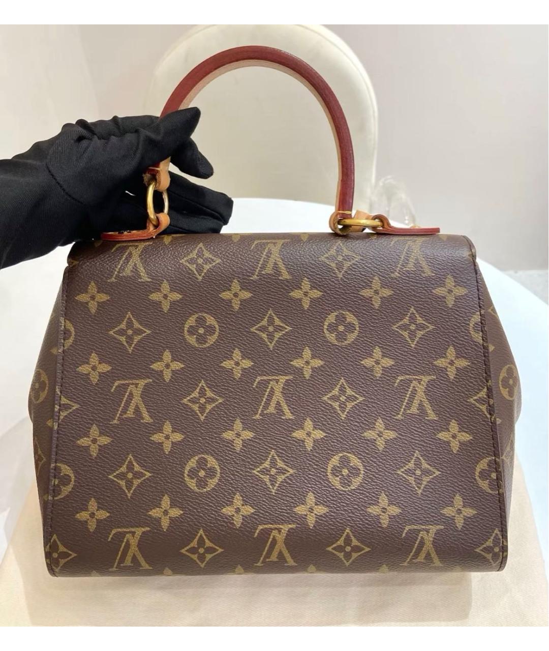 LOUIS VUITTON Коричневая сумка с короткими ручками из канвы, фото 2