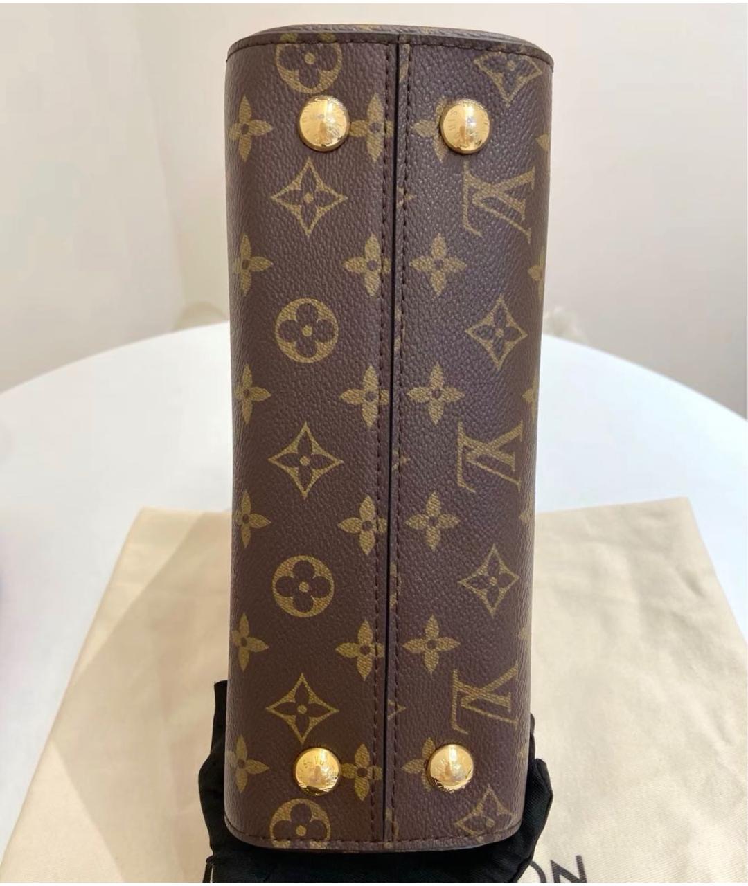 LOUIS VUITTON Коричневая сумка с короткими ручками из канвы, фото 4