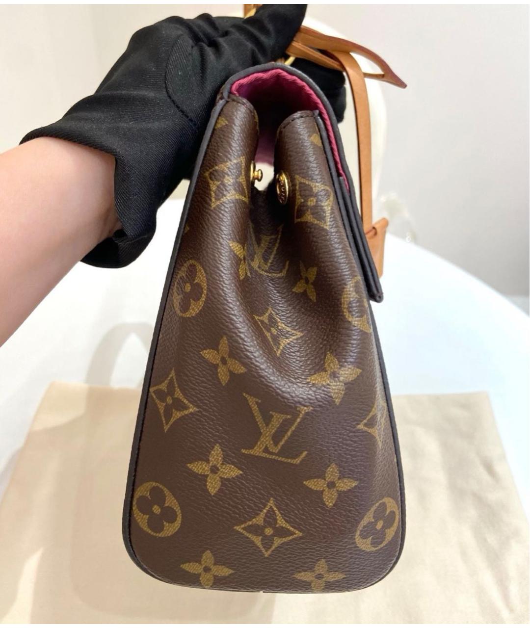 LOUIS VUITTON Коричневая сумка с короткими ручками из канвы, фото 3