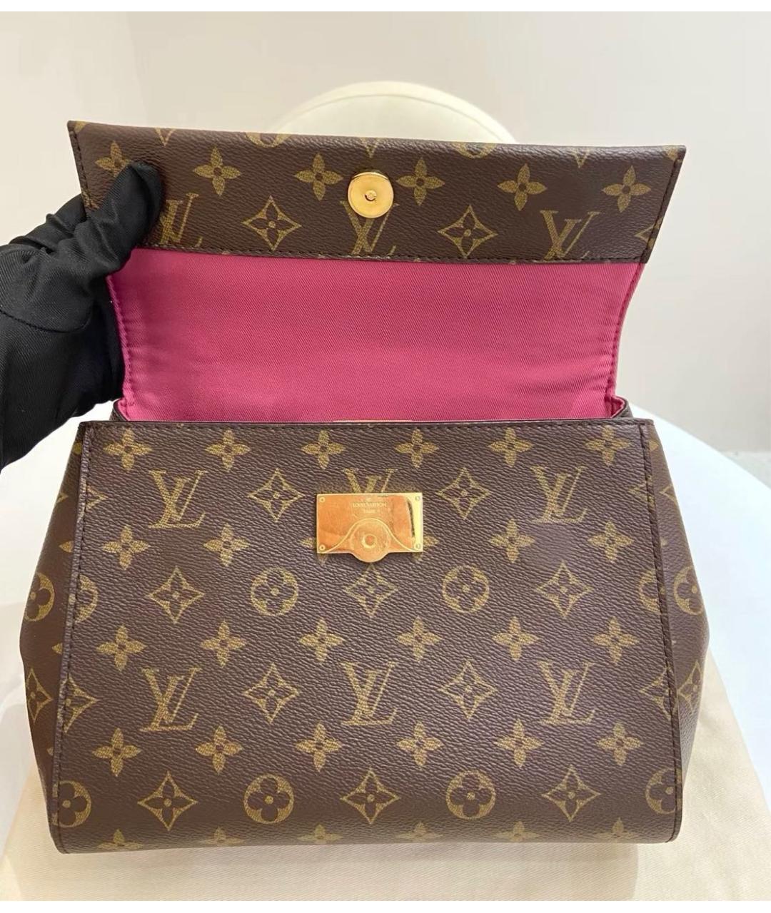 LOUIS VUITTON Коричневая сумка с короткими ручками из канвы, фото 5