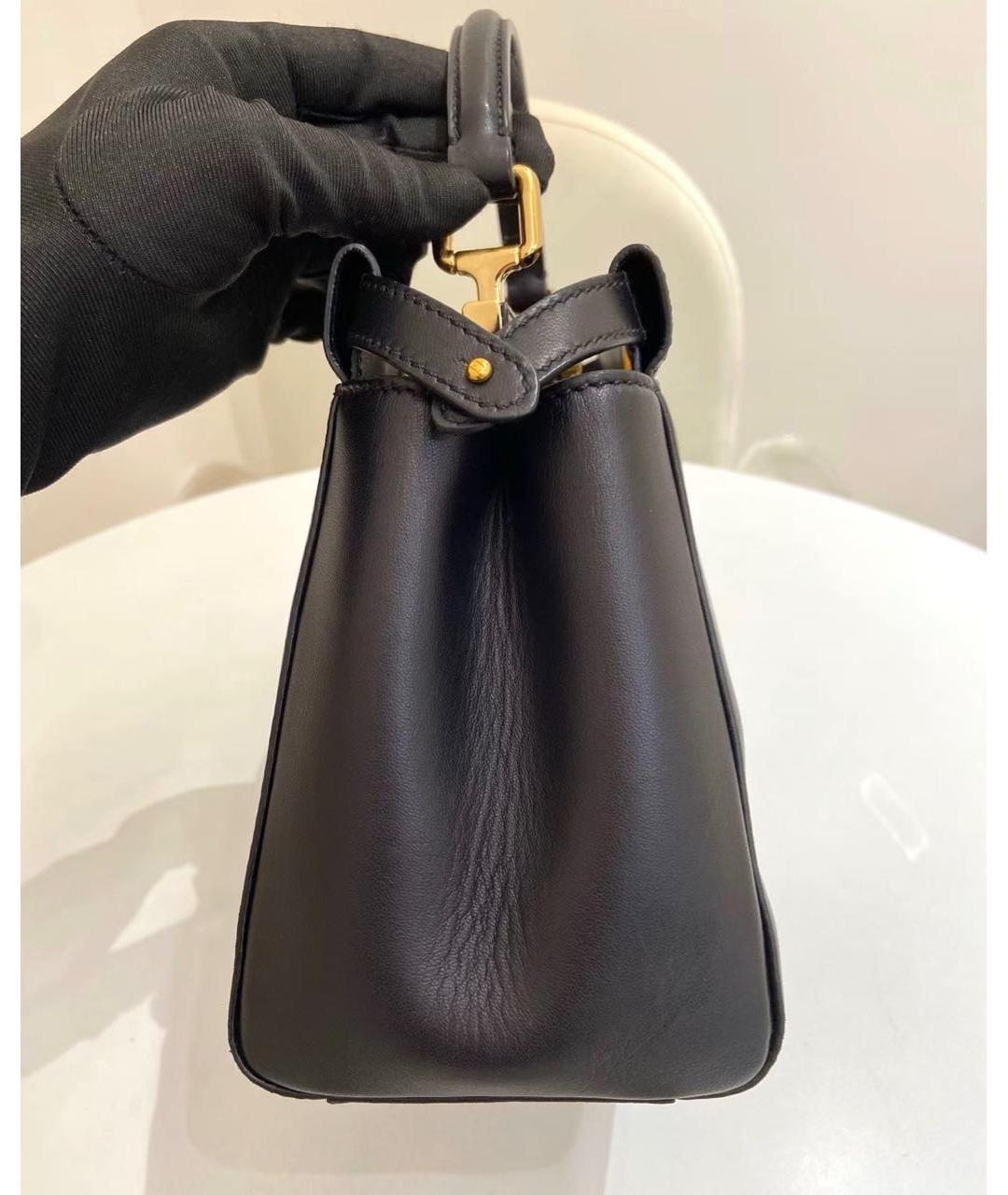 FENDI Черная кожаная сумка через плечо, фото 3