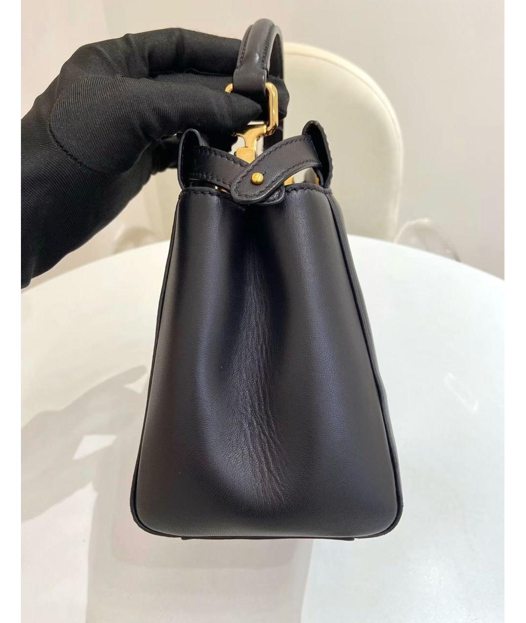 FENDI Черная кожаная сумка через плечо, фото 4