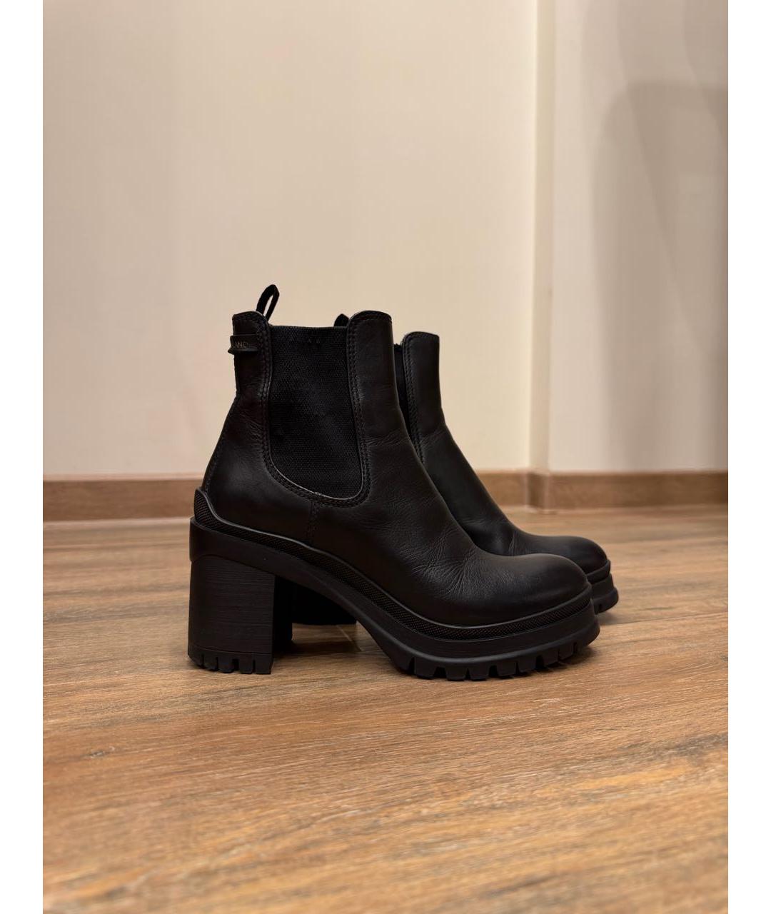PRADA Черные кожаные ботильоны, фото 6