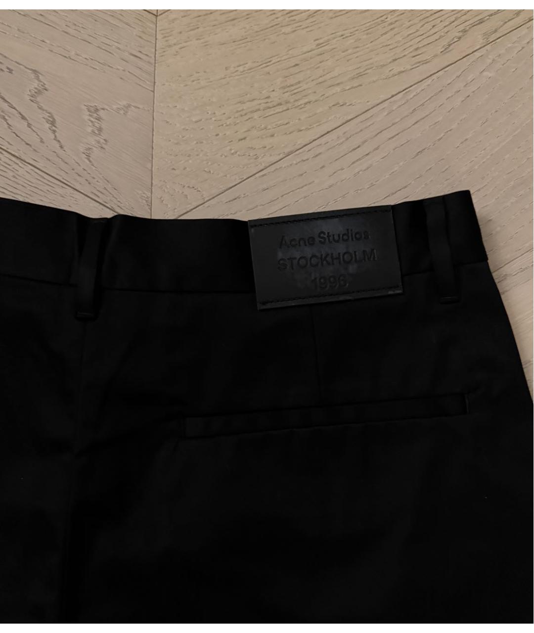 ACNE STUDIOS Черные хлопковые классические брюки, фото 5