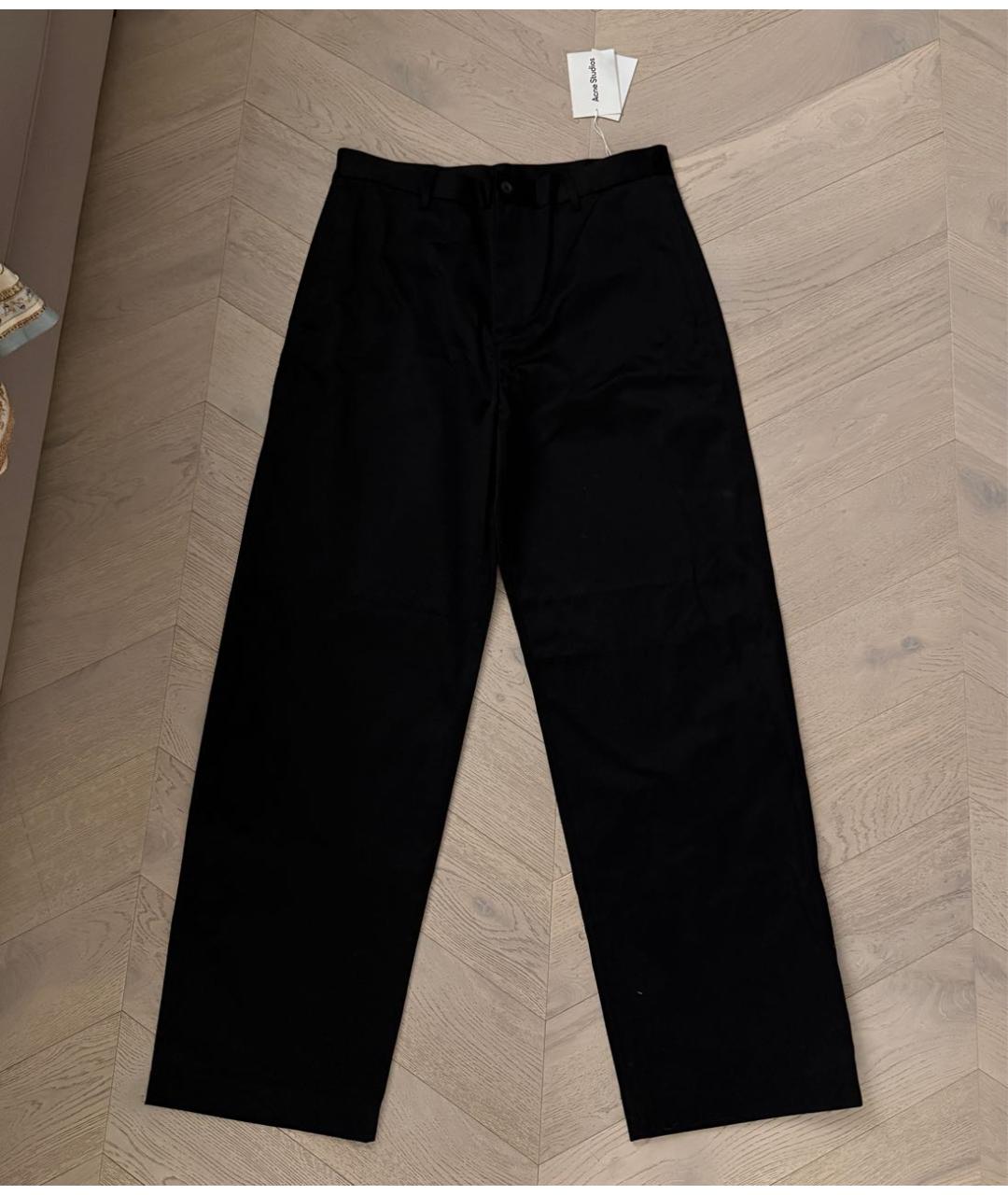 ACNE STUDIOS Черные хлопковые классические брюки, фото 6