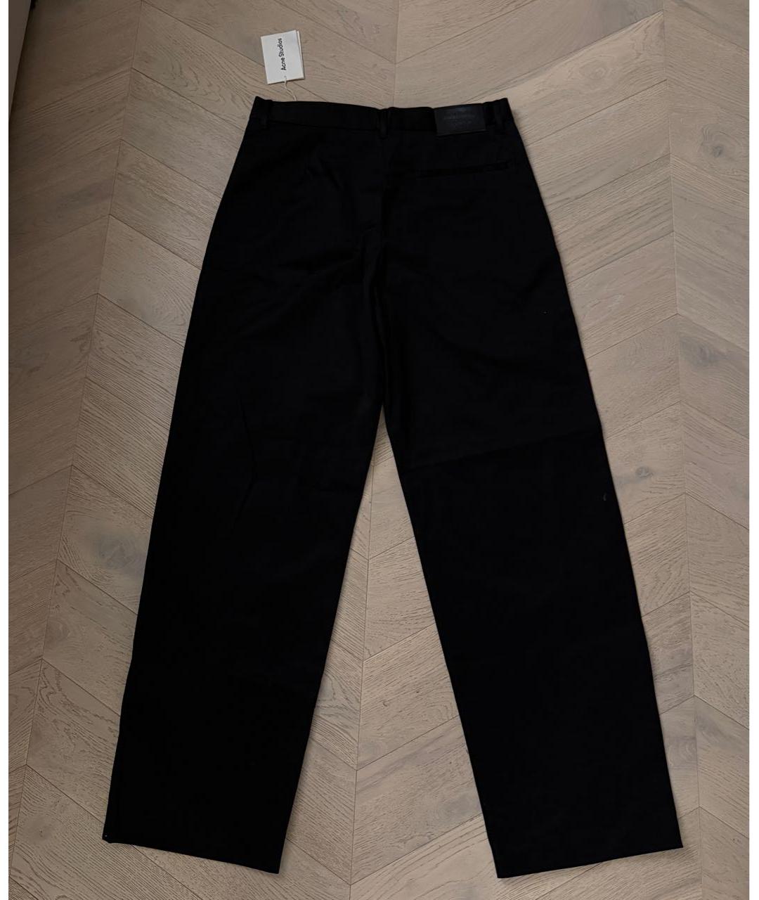 ACNE STUDIOS Черные хлопковые классические брюки, фото 2