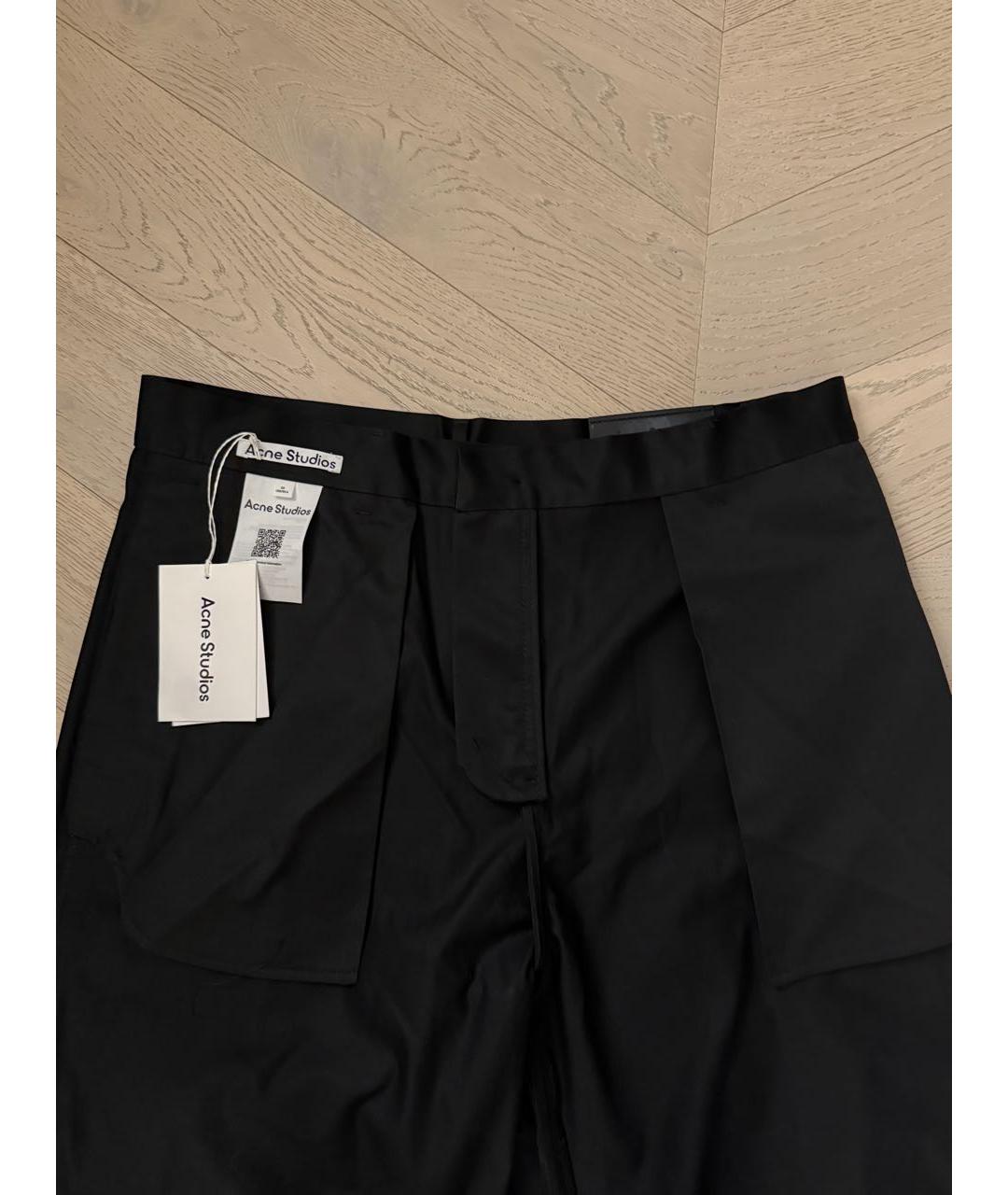 ACNE STUDIOS Черные хлопковые классические брюки, фото 3