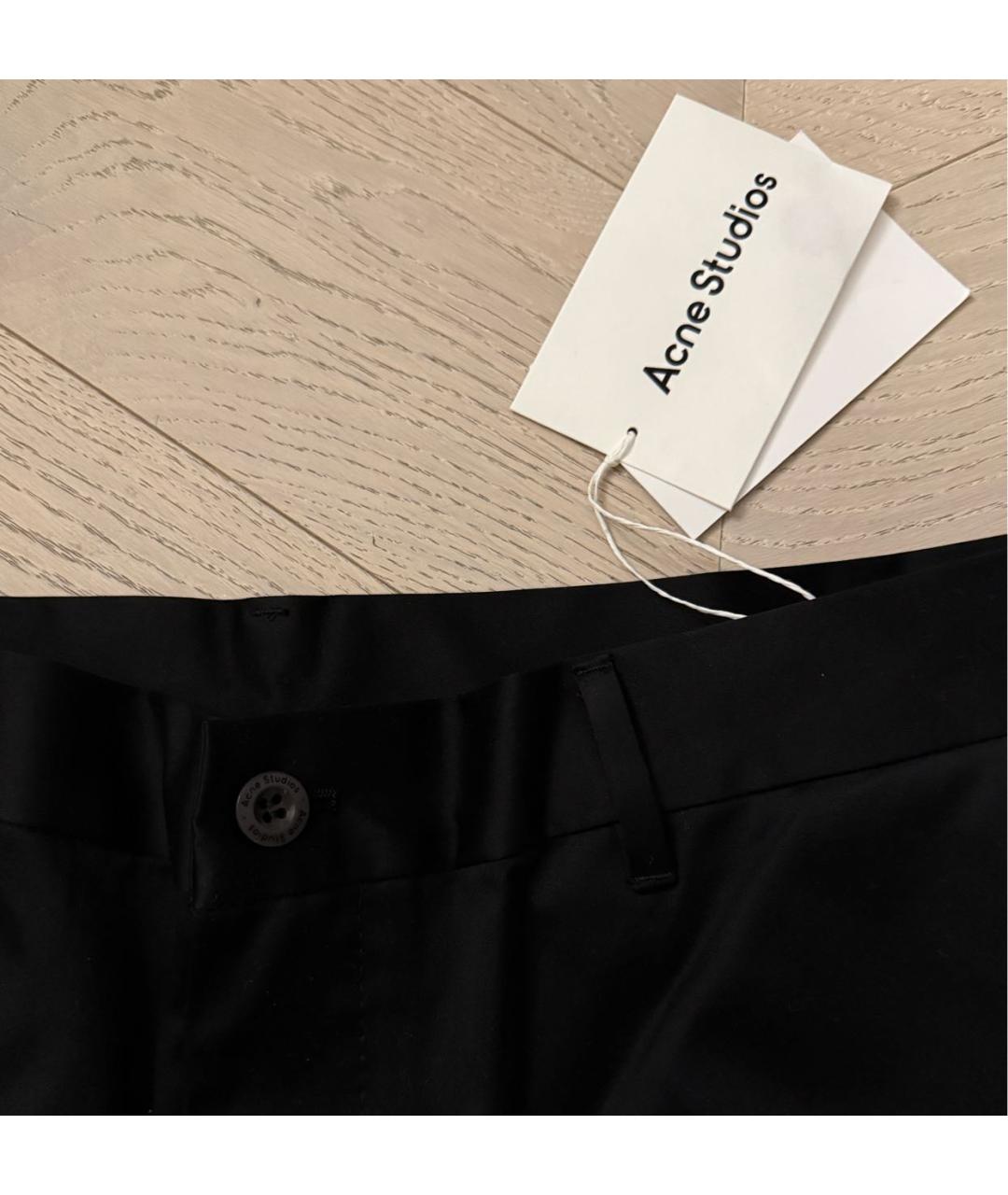 ACNE STUDIOS Черные хлопковые классические брюки, фото 4
