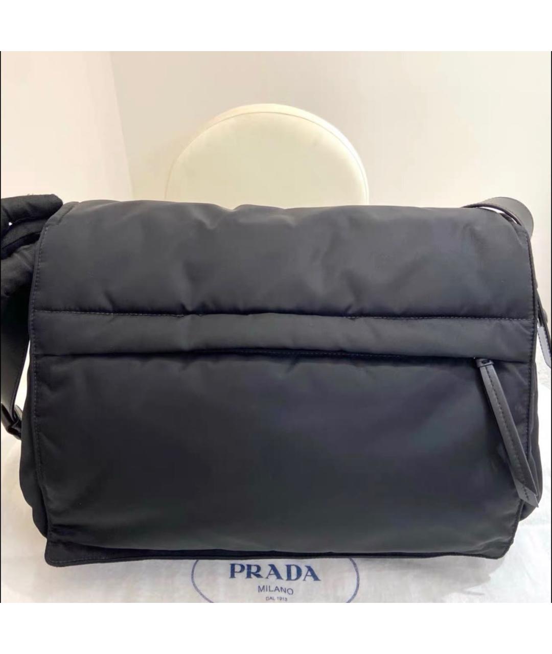 PRADA Черная нейлоновая сумка тоут, фото 2