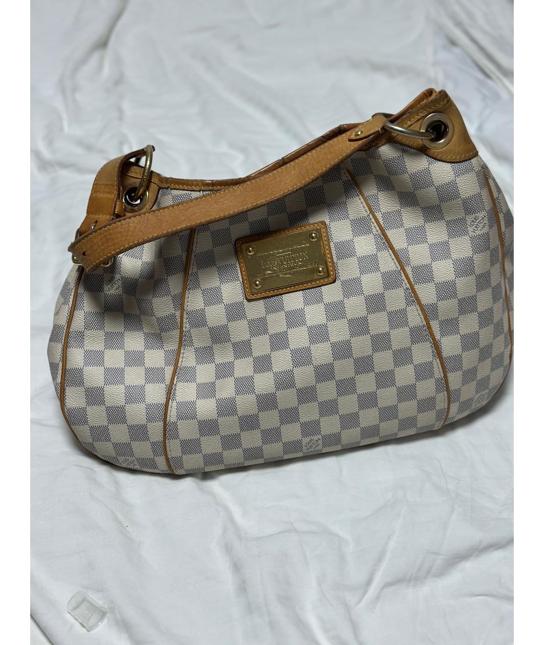LOUIS VUITTON Белая сумка тоут из канвы, фото 5